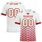 Custom White Red 3D Pattern Yellow Personalized Authentic Football Jersey FBJ02-bc0faea